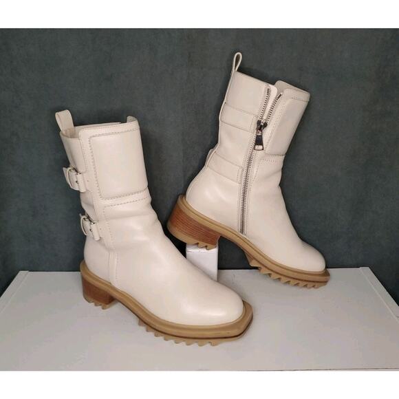 Tamara Mellon White Perfecto Ankle 50 Boot Made in Italy EU 39 US 8.5 MSRP $995 - Picture 2 of 16